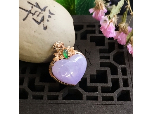 12号18K金紫罗兰挂件