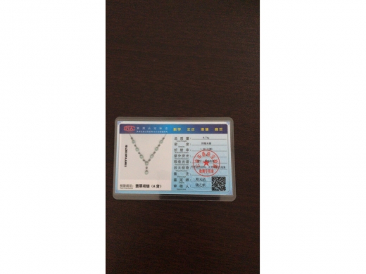 5号银镶玻璃种项链