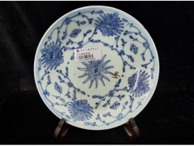 青花缠枝莲瓷盘