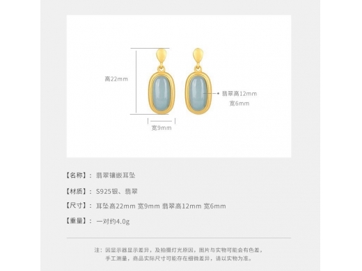 10号翡翠镶嵌耳坠