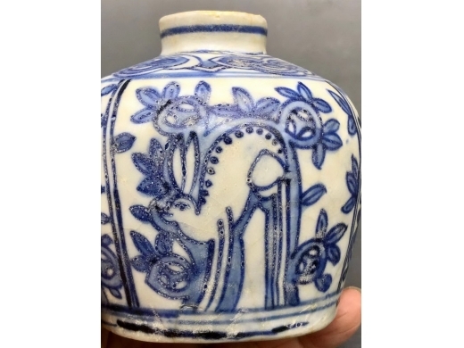 青花鹿纹罐