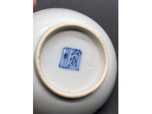 青花博古纹小碟