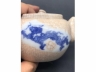 哥釉青花龙纹侧把壶