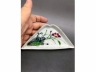 浅绛彩花卉纹九子盘