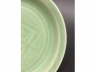 青豆青釉模印云龙纹折沿盘
