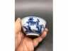 青花加彩山水纹杯碟