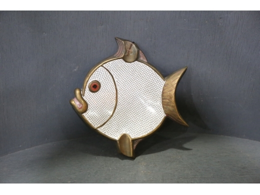 景泰蓝鱼形烟缸