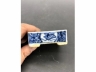 青花花卉纹四方印盒