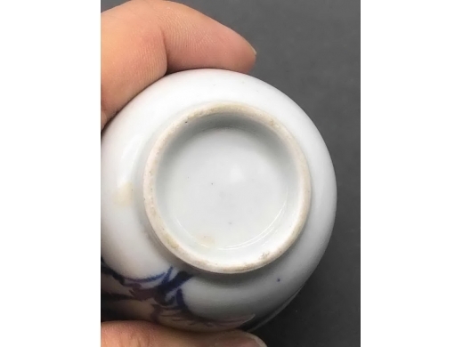 青花竹枝纹铃铛杯