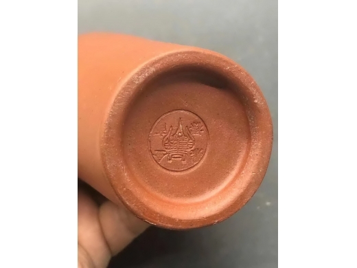 紫砂刻紫藤萝卜瓶