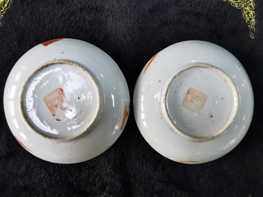 粉彩竹纹盘（2件）