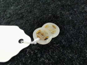 白玉双钱佩