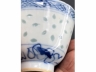 青花米通花茶盏