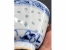 青花米通花茶盏