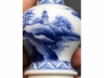 青花山水纹小花觚