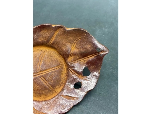 南部岩铸秋叶型茶托