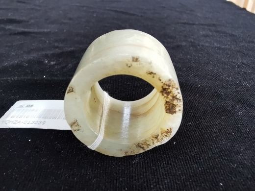 白玉沁色扳指