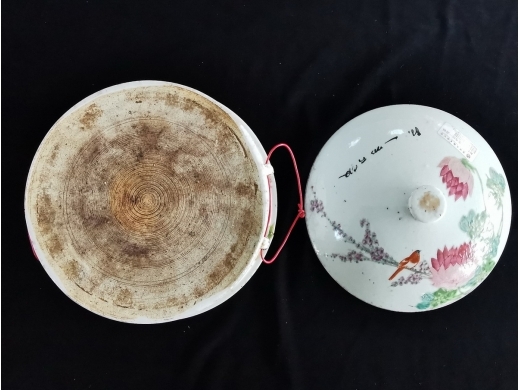 粉彩花鸟一品锅