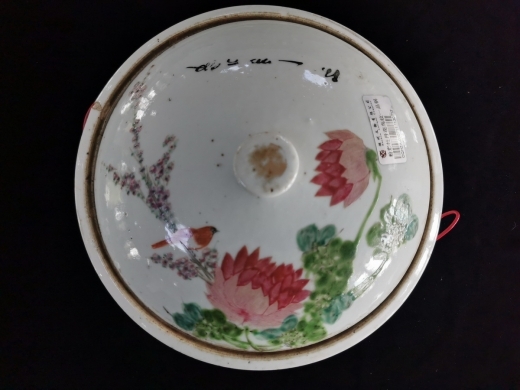 粉彩花鸟一品锅