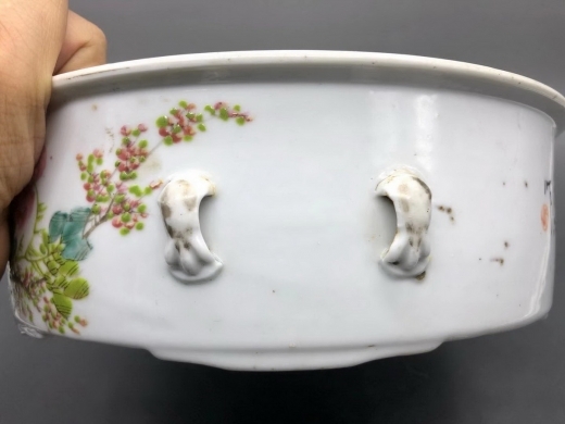 浅绛彩花鸟纹一品锅