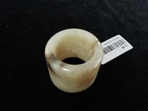 白玉沁色扳指
