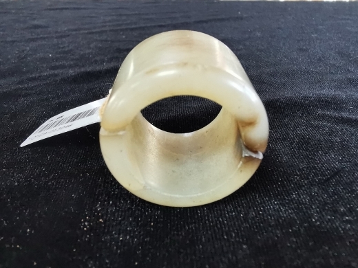 白玉沁色扳指