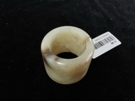 白玉沁色扳指