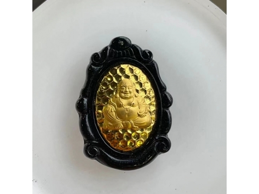 14号墨翠金镶玉佛光普照