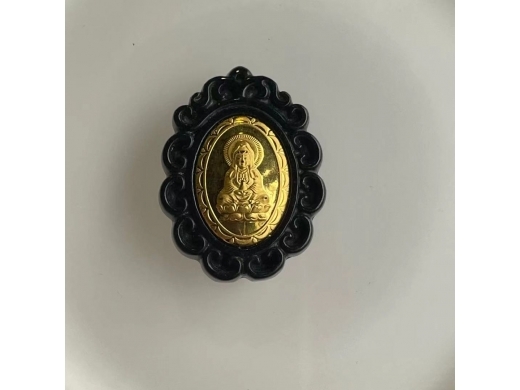 26号墨翠千足金观音