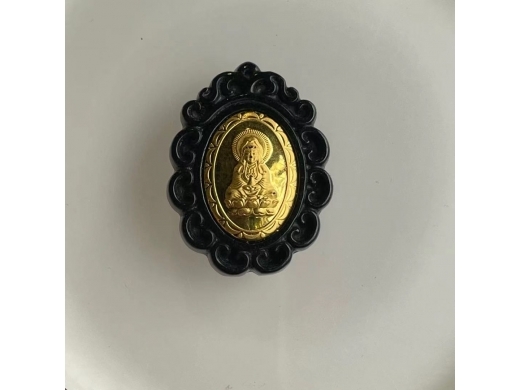 26号墨翠千足金观音