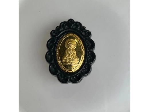 26号墨翠千足金观音