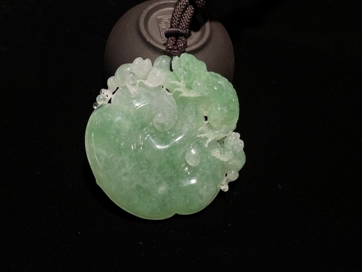 24翠色福寿如意