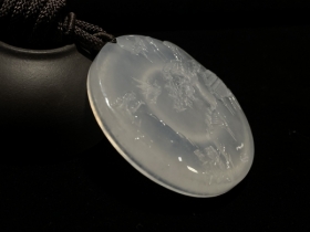 22冰种山水圆牌