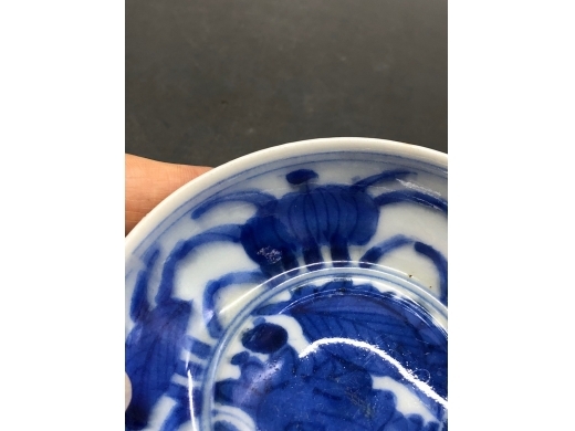青花花卉纹小碟