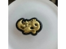 46墨翠千足金凤牌