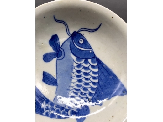 青花鲤鱼纹碟