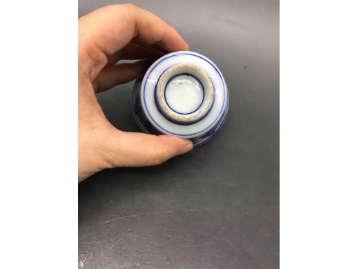 青花博古纹茶盏