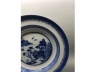 青花楼阁山水纹折沿盘