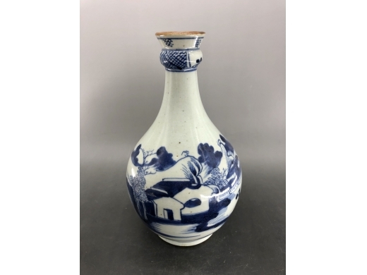青花山水纹洗口瓶