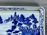 青花山水纹四方倭角茶盘