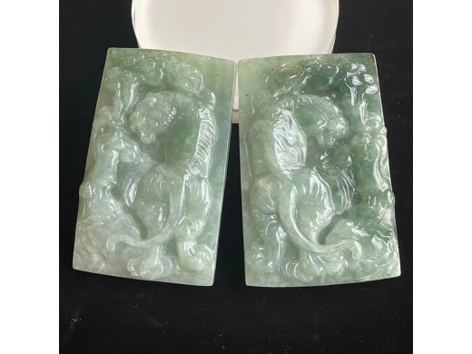 28虎纹砚屏
