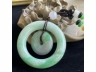 23翠色环环相连平安扣