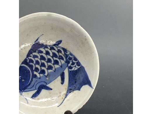 青花鲤鱼纹碟