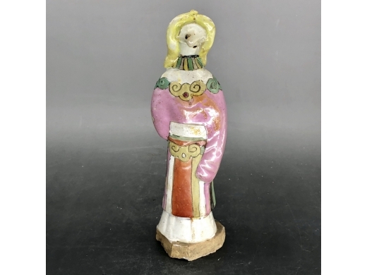 粉彩仕女瓷塑