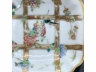 粉彩井栏花虫纹四方倭角碟