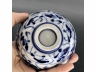 青花灵芝纹茶盏