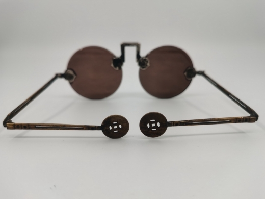 铜架茶晶眼镜