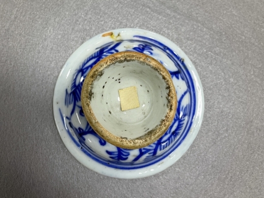 青花高足盘