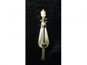 琵琶形两色铜锁