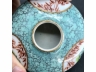 粉彩松石绿底开光洞石纹水盂